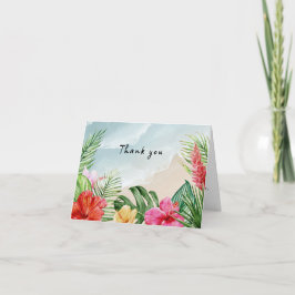 Cartão De Agradecimento Paradise Blooms Casamento Obrigado
