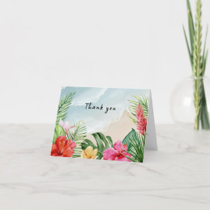 Cartão De Agradecimento Paradise Blooms Casamento Obrigado