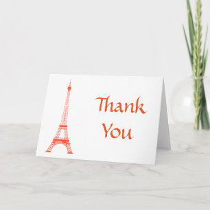 Cartão De Agradecimento Paris Eiffel Tower Puro Obrigado