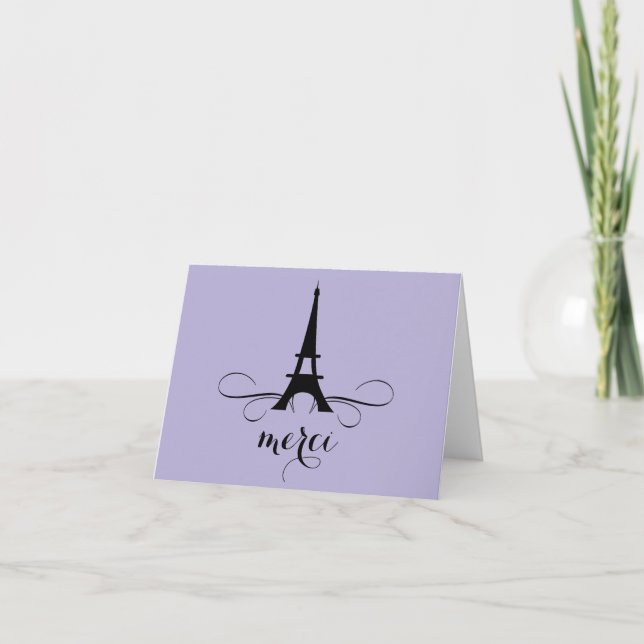 Cartão De Agradecimento Paris Eiffel Tower Thank You Note card (Frente)