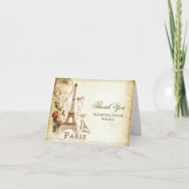 Cartão De Agradecimento PARIS wedding thank you cards