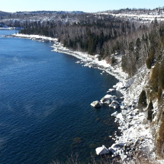 Cartão De Agradecimento Parque do Canal do Farol de Duluth Snow e Gelo