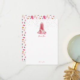 Cartão De Agradecimento Partido do Aniversário de criança de Tendência do