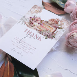 Cartão De Agradecimento Partido Elegante Birthday Tea