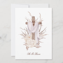 Cartão De Agradecimento Páscoa Cruz Ele Está Riscado