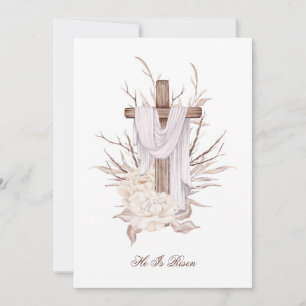 Cartão De Agradecimento Páscoa Cruz Ele Está Riscado 