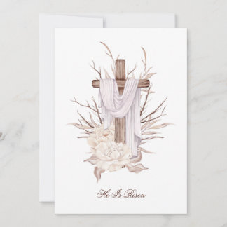 Cartão De Agradecimento Páscoa Cruz Ele Está Riscado