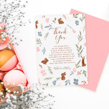 Páscoa de coelho floral chá de fraldas de coelhinh