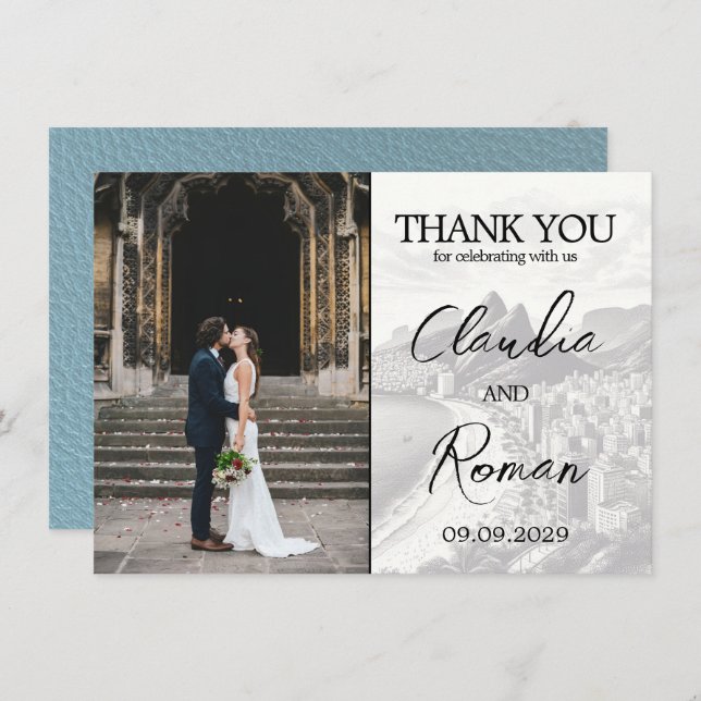 Cartão De Agradecimento Passaporte Azul Brasil de Traição (Frente/Verso)