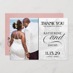 Cartão De Agradecimento Passaporte Rosa México