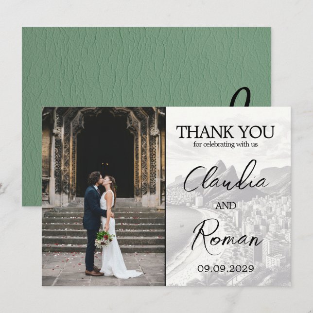 Cartão De Agradecimento Passaporte Verde Brasil (Frente/Verso)