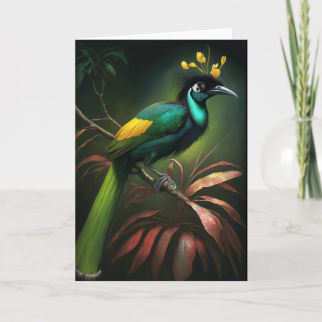 Cartão De Agradecimento Pássaro do Paraíso (Frente)