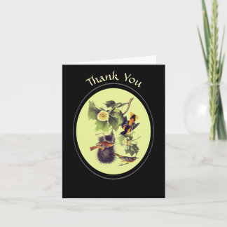 Cartão De Agradecimento Pássaros Audubon Orioles Personalizados