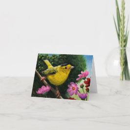 Cartão De Agradecimento Pássaros - Warbler de Wilson