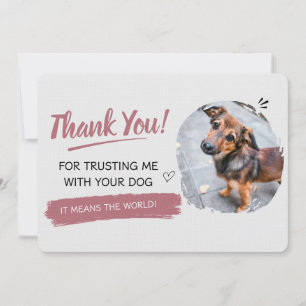 Cartão De Agradecimento Passeio de Cachorro