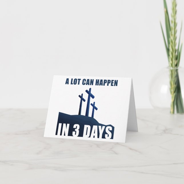 Cartão De Agradecimento Passover Páscoa Cruz de Jesus - Muita coisa pode a (Frente)