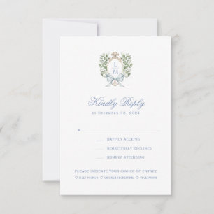 Cartão De Agradecimento Pasta de Folha de Monograma Elegante com Placa RSV