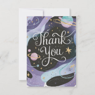 Cartão De Agradecimento Pastel Charming Stars Celestial