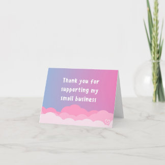 Cartão De Agradecimento Pastel Small Business Thank You Card | Cute Packag