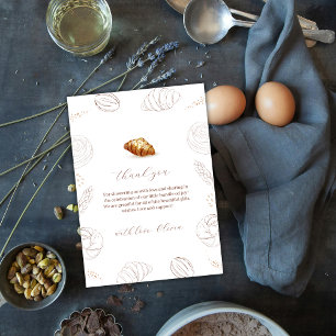 Cartão De Agradecimento Pastelaria Neutral Arma No Chá de fraldas Forno