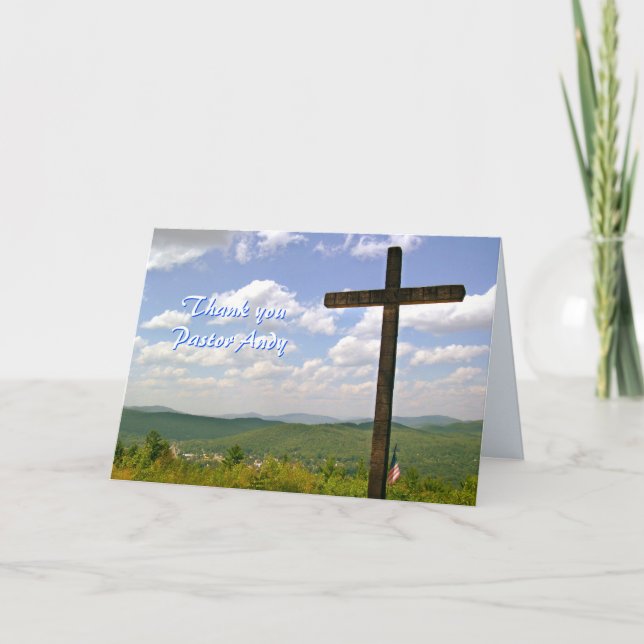 Cartão De Agradecimento Pastor Appreciation Scripture Card (Frente)