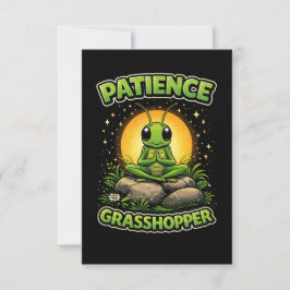 Cartão De Agradecimento Patience Grasshopper