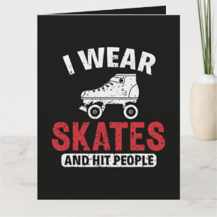 Cartão De Agradecimento Patinação de Derby de Patins Patins Patinador