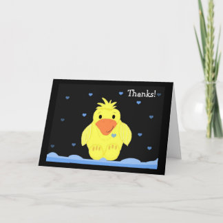 Cartão De Agradecimento Pato Amarelo Pequeno Obrigado