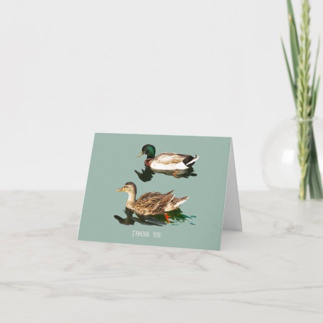 Cartão De Agradecimento Patos-de-pata (Frente)