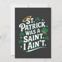 Patrick era um Santo, eu não sou engraçado