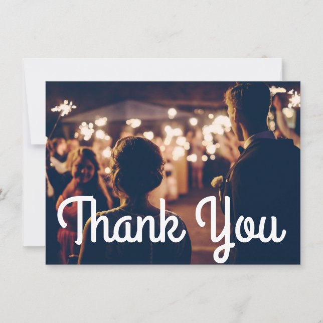 Cartão De Agradecimento Patriotic Love II Quarto de julho Casamento Obriga (Frente)