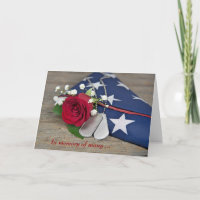 Patriotic rose and dog tags