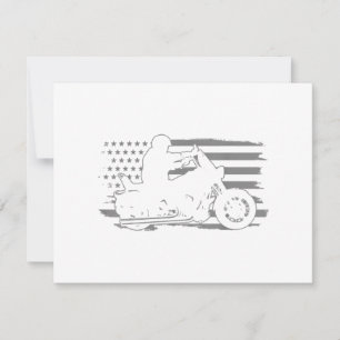 Cartão De Agradecimento Patriótica Motorcycle Vintage American Flag Biker