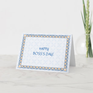 Cartão De Agradecimento Patterns & Borders 2 Boss's Day Card