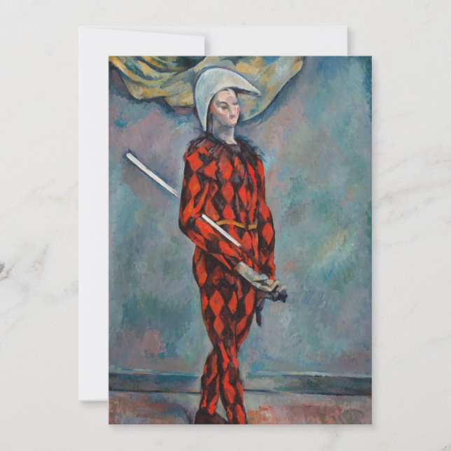 Cartão De Agradecimento Paul Cezanne - Harlequin (Frente)