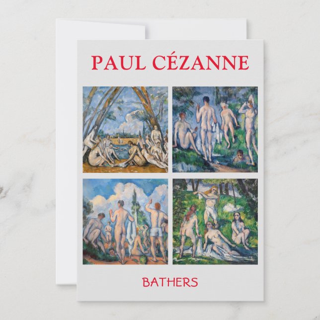 Cartão De Agradecimento Paul Cezanne - Seleção de Bathers Masterworks (Frente)