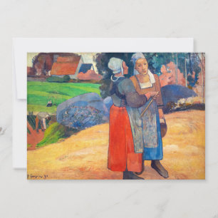 Cartão De Agradecimento Paul Gauguin - Camponesas Bretãs