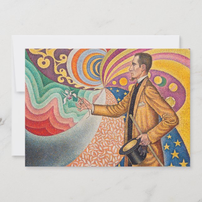 Cartão De Agradecimento Paul Signac - Retrato de M Felix Feneon, Opus 217 (Frente)