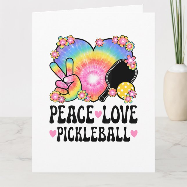 Cartão De Agradecimento Paz Amor Pickleball (Frente)
