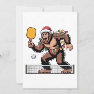Cartão De Agradecimento Pé Grande Sasquatch Pickleball Natal 2026  