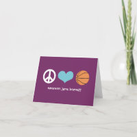 Peace, Love, Basketball Purple