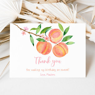 Cartão De Agradecimento Peach Blossom Birthday