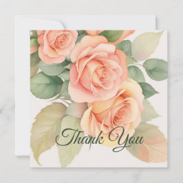 Cartão De Agradecimento Peach Fuzz Floral Rosa Fundo