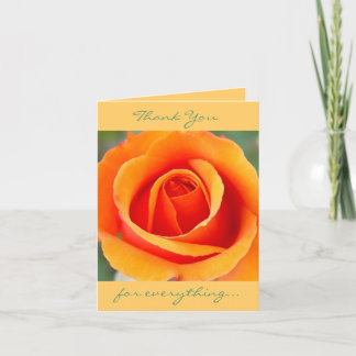Cartão De Agradecimento Peach/Orange Thank You Card