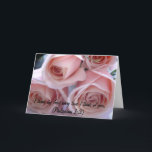 Cartão De Agradecimento Peach roses<br><div class="desc">A Christian card with the Bible verse,  "I thank my God every time I think of you" (Philippians 1:3) that is perfect for birthdays,  special occasions,  mother’s day,  father’s day,  thanksgiving,  valentine’s day,  thank you card.</div>