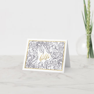 Cartão De Agradecimento Peachy Knock Out Rosas Folheto