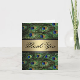 Cartão De Agradecimento Peacock Feather Thank You Card