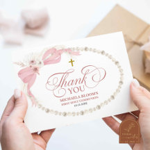 Pearl Pink Boho Primeira Comunhão Sagrada