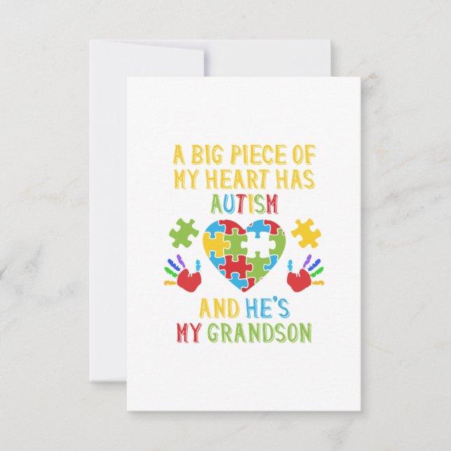 Cartão De Agradecimento Pedaço Do Meu Avô Do Coração (Frente)