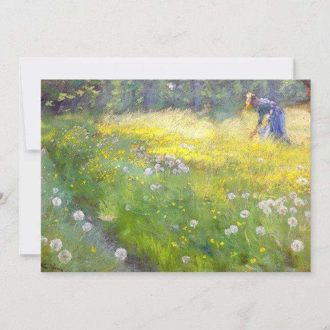 Cartão De Agradecimento Peder Severin Kroyer - Marie Kroyer no Jardim (Frente)